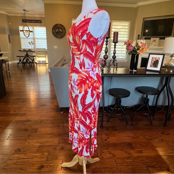 Vintage 90s R&K Originals Women’s 10 Floral Maxi Dress Gauze Stretch Fits 6 8 S - Picture 4 of 14